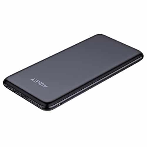 AUKEY USB C Powerbank 20000mAh, Externer Akku Slim mit 4 Ausgängen & 3 Eingängen für iPhone XS/XS Max/ 8/ Plus/ 7/ 6s, Samsung S9+/ S9, Huawei, iPad und mehr