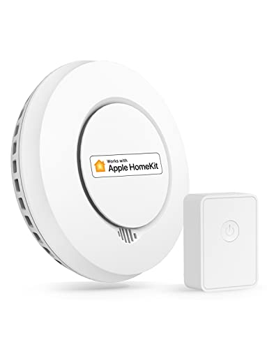 Meross WLAN Rauchmelder / Feuermelder mit Hub funktioniert mit Apple HomeKit Schlafzimmertauglich Brandmelder mit Stummschaltung und Selbsttest Funktion Geprüft nach DIN EN 14604
