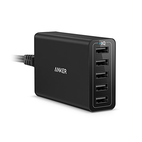 Anker PowerPort 40W 5-Port USB Ladegerät Multi-Port USB Ladegerät für iPhone 6/6 Plus, iPad Air 2 / Mini 3, Galaxy S6 / S6 Edge und weitere (Schwarz)