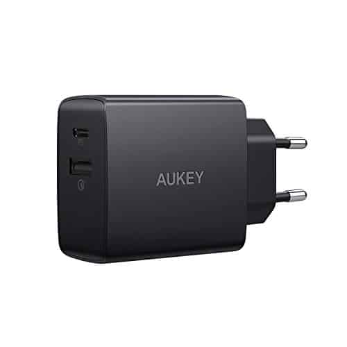 AUKEY USB C Ladegerät mit Power Delivery & Quick Charge 3.0, 18 W USB Netzteil für Xiaomi 9/ 9T, Huawei usw.