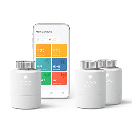 tado° smartes Heizkörperthermostat 3er-Pack - Wifi Zusatzprodukt als Thermostat für Heizung und digitale Einzelraumsteuerung per App - Einfache Installation - Heizkosten sparen