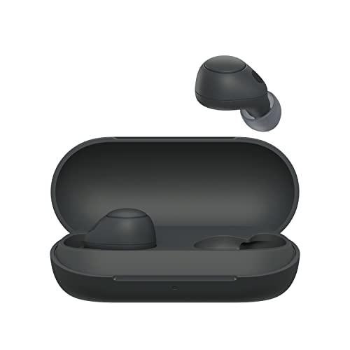 Sony WF-C700N kabellos, Bluetooth, Noise Cancelling Kopfhörer (kleine, leichte Kopfhörer mit Bluetooth Multipoint Connection, IPX4, bis zu 20h Akkulaufzeit, Schnellladung, iOS & Android) Schwarz