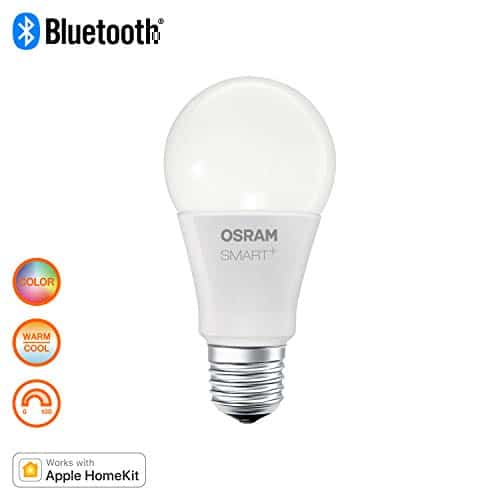 OSRAM SMART+ LED, Bluetooth Lampe mit E27 Sockel, RGB Farbwechsel, dimmbar, ersetzt 10W Glühbirne, warmweiß, Kompatibel mit Apple Homekit und LEDVANCE Smart+ App für Android