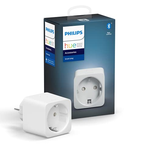 Philips Hue Smart Plug weiß, smarte Steckdose, kompatibel mit Amazon Alexa (Echo, Echo Dot) 10 Watt