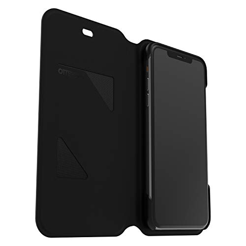 OtterBox Strada Via Hülle für iPhone 11 Pro Max, stoßfest, sturzsicher, dünn, angenehme schützende Folio-Hülle mit Kartenhalter, 2x getestet nach Militärstandard, Schwarz