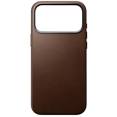 NOMAD Traditional Leather Case | für iPhone 17 Pro Max | Schutzhülle aus hochwertigem Echtleder | MagSafe-kompatibel | Brown