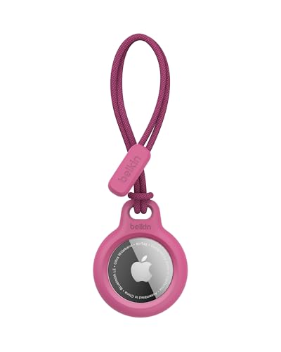 Belkin AirTag Hülle mit Schlaufe (Secure Holder Schutzhülle für Air Tag, Accessoire mit Kratzschutz) – Pink