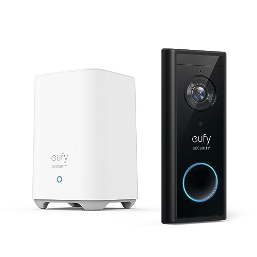 eufy Security Video Doorbell S220, Kabellose Video Türklingel mit Akku, 2K HD, Türklingel mit Kamera, Gebührenfreie Nutzung, smarte Personenerkennung, beidseitige Audiofunktion (HomeBase 2 notwendig)