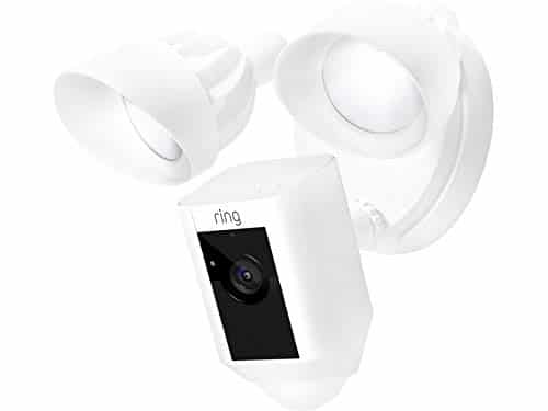 Ring Floodlight Cam | HD Sicherheitskamera mit Flutlicht, Gegensprechfunktion und Sirene, weiß