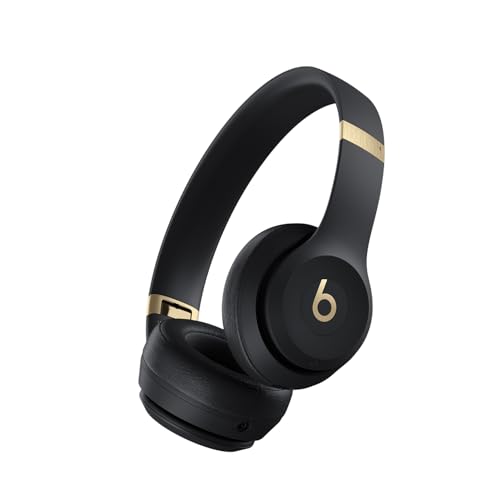 Beats Solo 4 - Kabelloser Bluetooth On-Ear Kopfhörer, Apple & Android kompatibel, Bis zu 50 Stunden Akkulaufzeit - Schwarz & Gold