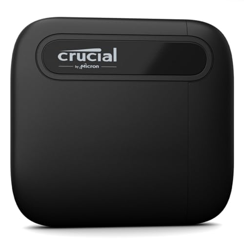 Crucial X6 4TB Externe SSD Festplatte, bis zu 800MB/s, PC und Mac, USB-C 3.2 Portable Solid State Drive - CT4000X6SSD9