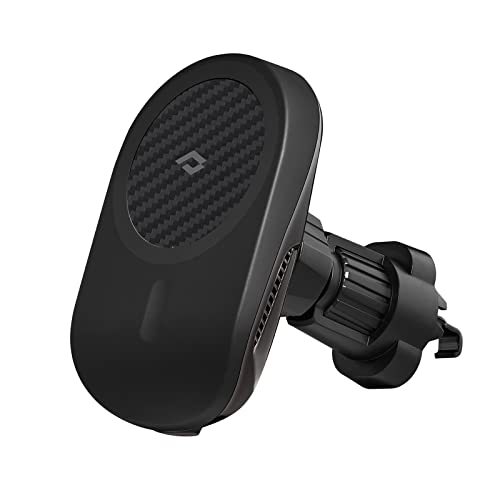 pitaka Magnetische KFZ Handyhalterung Auto Kompatibel mit MagSafe 360° Drehbar Autohalterung Robuste Halterung aus Aramidfaser für Lüftungsgitter [MagEZ Car Mount Lite]