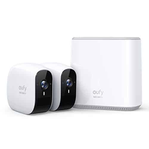 eufy Security eufyCam E, Überwachungskamera, Kabellose Sicherheitskamera 1080p, 1 Jahr Akkulaufzeit, IP65 Wetterfest, Doppel-Kamera-Set (Gesichtserkennung Wird Nicht unterstützt)