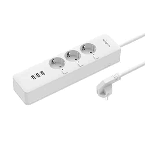 Smart Steckdosenleiste Koogeek Intelligent WiFi-stopcontact werkt mit Alexa/Echo mit Apple HomeKit mit Google Assistant mit Siri Remote Control op 2,4 GHz netwerk