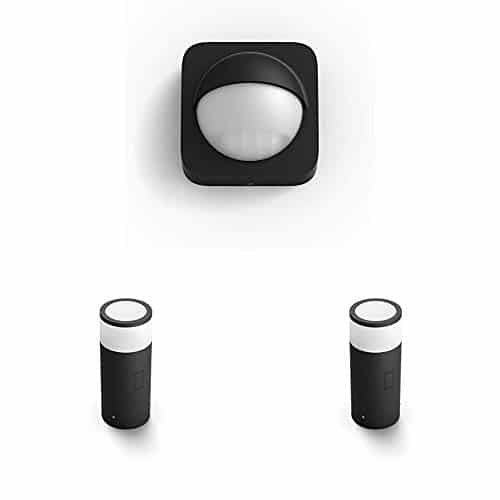 Philips Hue White & Color Ambiance LED Sockelleuchte Calla Basis-Set & Erweiterung inkl. Sensor, 16 Millionen Farben, kompatibel mit Amazon Alexa