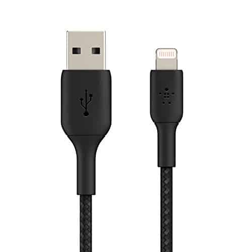 Belkin geflochtenes USB-C-Kabel (Boost Charge USB-C-/USB-Kabel, USB-Typ-C-Kabel für Geräte wie Note10, S10, Pixel 4, iPad Pro und Nintendo Switch), 2 m, Schwarz