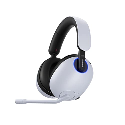 Sony INZONE H9 - Kabelloses Gaming Headset mit Noise Cancelling, 360-Raumklang für Gaming, bequeme Passform, 32h Akku, geringe Latenz, hochwertiges Boom-Mikrofon, kompatibel mit PC & PS5 - Weiß