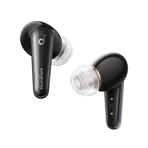 soundcore by Anker Liberty 4, Bluetooth In-Ear Kopfhörer mit Noice Cancelling (ANC), ACAA 3.0, Duale dynamische Treiber für Hi-Res Premium Klang, Spatial Audio, Herzfrequenzsensor(Nachtschwarz)