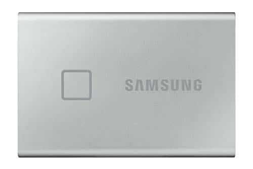 Samsung T7 Touch Portable SSD - 2 TB - USB 3.2 Gen.2 Externe SSD Metallic Silver (MU-PC2T0S/WW)