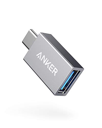 Anker USB-C auf USB 3.0 Adapter (Female), Superschnelles Lade und Datenkabel mit bis zu 5 Gbps, Kompatibel mit MacBook, Galaxy S8 / S8+, Google Pixel, Nexus 6P / 5X, LG V20/G5, und mehr(Grau)