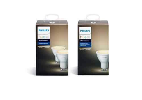 Philips Hue White Ambiance GU10 LED Spot Dreierpack, dimmbar, alle Weißschattierungen, steuerbar via App, kompatibel mit Amazon Alexa (Echo, Echo Dot)