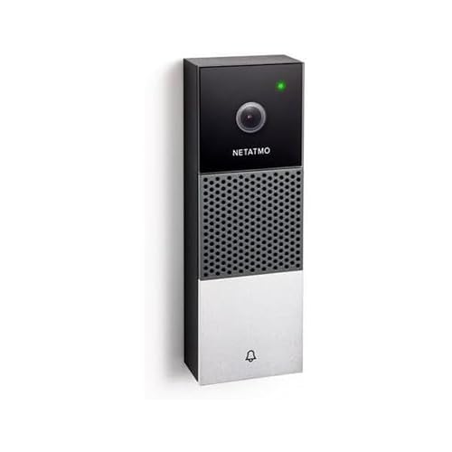 Netatmo Smarte Videotürklingel, Installation mit vorhandenem Gong, HD Kamera, Videotürklingel, Bewegungsmelder, Nachtsicht, wasserdicht, MicroSD-Karte, NDB-DE