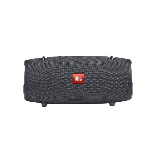 JBL Xtreme 2 Musikbox in Gun Metal – Wasserdichte, portable Stereo Bluetooth-Lautsprecher-Box mit integrierter Powerbank – Mit nur einer Akku-Ladung bis zu 15 Stunden Musikgenuss