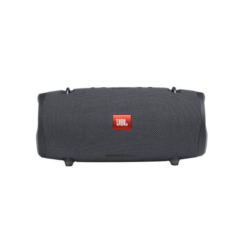 JBL Xtreme 2 Musikbox - Gun Metal – Wasserdichte, portable Stereo Bluetooth-Lautsprecher-Box mit integrierter Powerbank – Mit nur einer Akku-Ladung bis zu 15 Stunden Musikgenuss