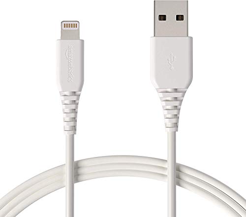 Amazon Basics Lightning auf USB A Kabel, Apple MFi Zertifiziert - Weiß, 1,8 m, 12er Pack