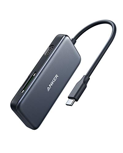 Anker USB-C-Hub, 5-in-1 USB-C-Adapter, mit 4K USB-C-auf-HDMI, SD- und microSD-Kartenleser, 2 x USB 3.0 Ports, für MacBook Pro 2020/2019/2018, iPad Pro 2020/2019, Pixelbook, XPS und mehr