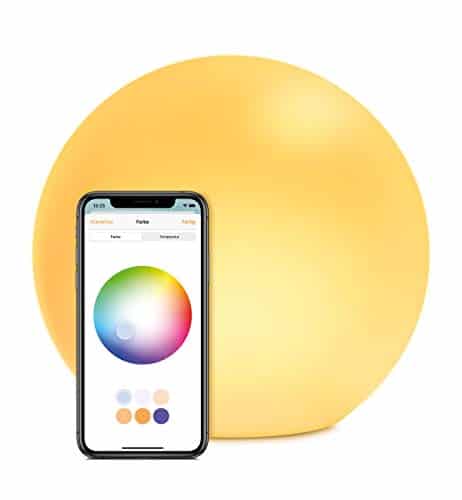 Eve Flare - Tragbare smarte LED-Kugelleuchte (Deutsche Markenqualität), wasserbeständig, weißes & farbiges Licht, 90 lm, Ø 25 cm, dimmbar, keine Bridge nötig, Bluetooth, App-Steuerung (Apple HomeKit)