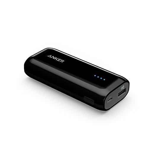 Anker Astro E1 5200mAh Mini Externer Akku Power Bank USB Ladegerät mit PowerIQ für iPhone 6s, 6, 6s Plus, Galaxy S6 S5 und weitere (Schwarz)