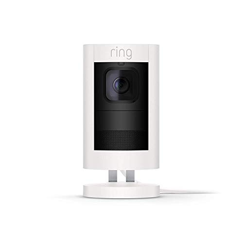 Ring Stick Up Cam Elite von Amazon, HD-Sicherheitskamera mit Gegensprechfunktion, Weiß, funktioniert mit Alexa