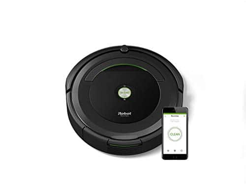 iRobot Roomba 696 Saugroboter (reinigt alle Hartböden und Teppiche, Dirt Detect Technologie, 3-Stufen-Reinigungssystem, WLAN-fähig und per App programmierbar und App Steuerung extra Zubehör) schwarz