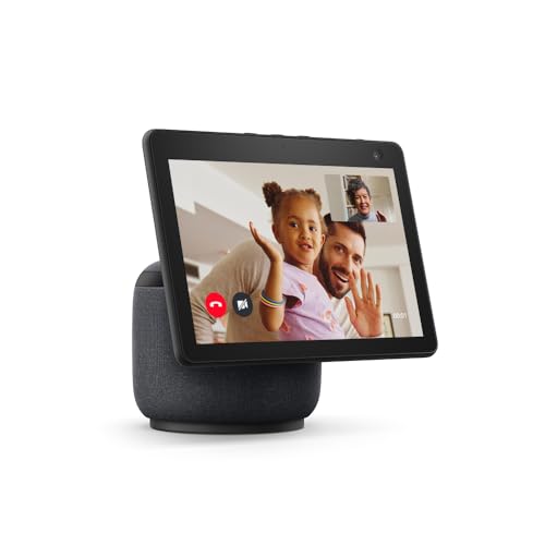 Echo Show 10 (3. Generation) | Hochauflösendes Smart Display mit Bewegungsfunktion und Alexa, Anthrazit