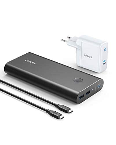 Anker PowerCore+ 26800 PD 45W Powerbank mit 45W PD Ladegerät, Power Delivery Set mit externem Akku für USB-C Laptops, MacBook Air/Pro/Dell XPS/iPad Pro 2018, iPhone 11 Pro / 11 / XS/X und mehr