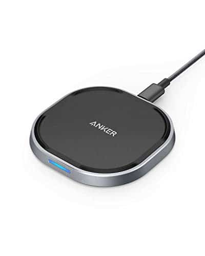 Anker PowerWave Wireless Charger 15 Ladepad Kabelloses Metall USB C Ladegerät, Qi-Zertifiziert, 7.5W für iPhone XS / XS Max /XR/X/8/8 Plus, 10W für Galaxy S9 / S9+ / S8 (Netzteil nicht inklusive)
