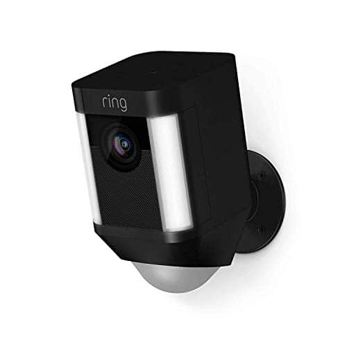 Ring Spotlight Cam Battery | HD Sicherheitskamera mit LED Licht, Sirene und Gegensprechfunktion, Batterie betrieben, schwarz
