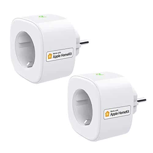 Smart Steckdose funktioniert mit Apple HomeKit, meross WLAN Steckdose, Intelligent Stecker, kompatibel mit Siri, Alexa, Google Assistant und SmartThings, kein Hub erforderlich, 16 A, 2,4 GHz, 2pcs
