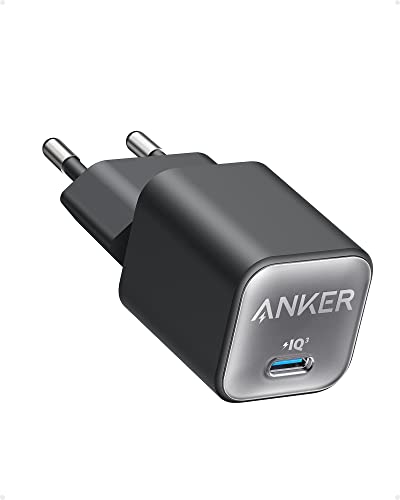 Anker USB C GaN Charger 30W, 511 Ladegerät (Nano 3), PIQ 3.0 PPS Schnellladegerät, Kompatibel mit iPhone 15/15 Pro/15 Pro Max/14 Pro/14 Pro Max, Galaxy, Pixel 4/3, iPad (Ohne Ladekabel)