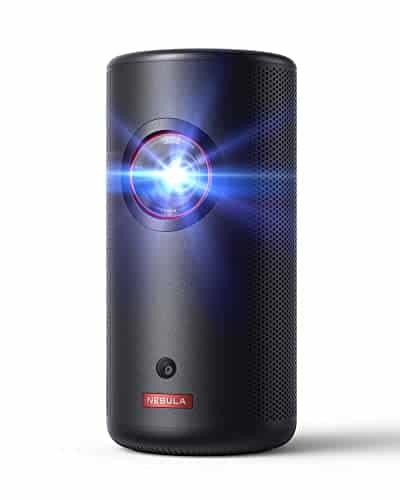 Nebula Anker Capsule 3 Laser 1080p Mini Beamer, WLAN Beamer Outdoor, Schwarz, Mobil, Dolby Digital, 4K unterstützt, Autofokus, 120 Zoll Bildfläche, Bis 2,5h Wiedergabe