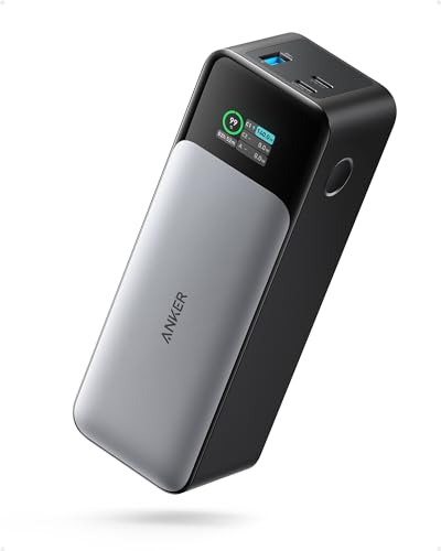 Anker 737 Power Bank, 140w 24000mAh Powerbank mit 3 Anschlüsse, Digitales Display, Kompatibel mit iPhone 17/16/15/14, Galaxy, MacBook, AirPods