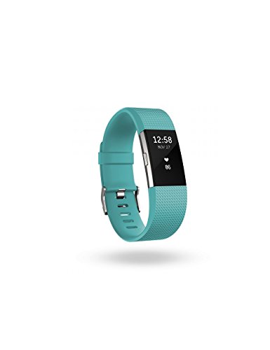 Fitbit Charge 2 Unisex Armband Zur Herzfrequenz Und Fitnessaufzeichnung, teal, L, FB407STEL-EU