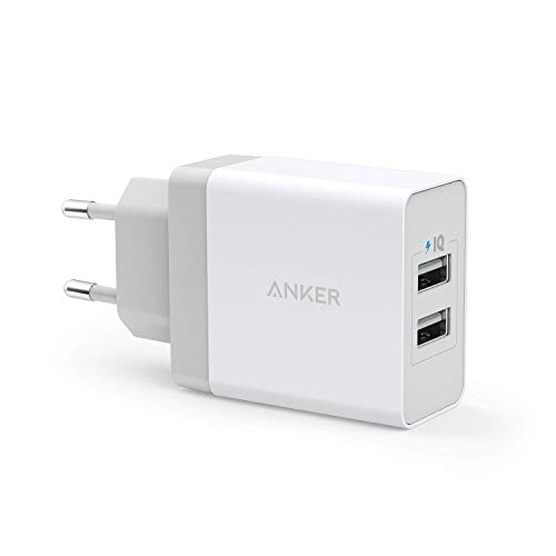 Anker 24W 2 Port USB Ladegerät mit PowerIQ Technologie, Reise Ladegerät für iPhone, iPad, Samsung Galaxy, Note, Nexus, HTC, Motorola, LG, Xiaomi und weitere (Weiß)