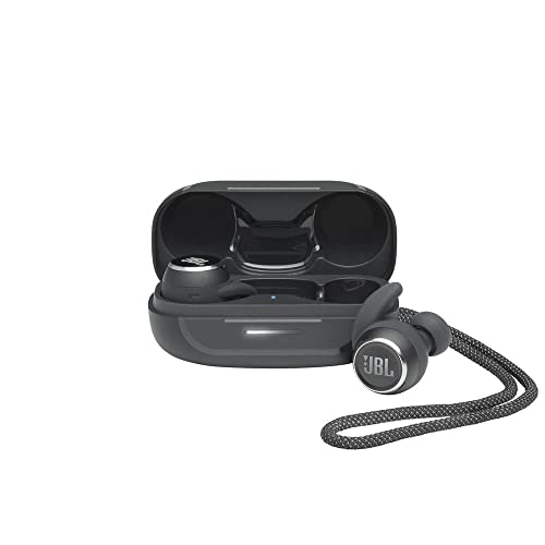 JBL Reflect Mini NC – Wasserdichte, True-Wireless In-Ear-Sport-Kopfhörer mit Noise-Cancelling - Schwarz – Bis zu 21 Stunden Akkulaufzeit