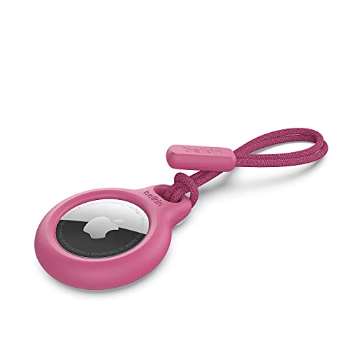 Belkin F8W974 AirTag Hülle mit Schlaufe (Secure Holder Schutzhülle für Air Tag, Accessoire mit Kratzschutz) - Pink