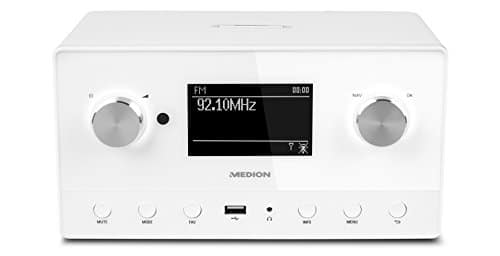 MEDION P85066 WiFi Stereo Internet-Radio, DAB+/UKW-Empfänger, Empfang von über 15.000 Internetradiosendern, USB-Anschluss, drahtlose Anbindung durch WLAN-Technologie