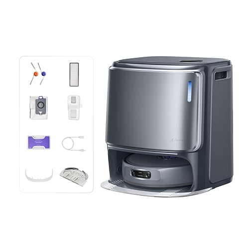 NARWAL Freo Z10 Ultra Saugroboter mit Wischfunktion, 18.000 Pa Saugleistung, dynamische Moppausdehnung, Tangle-Free System, intelligente Nass-Trocken-Reinigung, All-in-One-Basisstation Grau z20