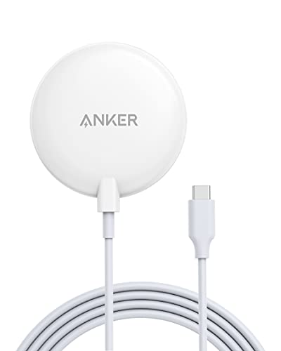 Anker 313 Magnetisches Kabelloses Ladepad, Wireless Charger mit 150cm USB-C Kabel, Nur geeignet für iPhone 15 / 15 Pro / 15 Pro Max / 14 / 13 / 13 Mini / 13 Pro / 13 Pro Max / 12 (Ohne Netzteil)