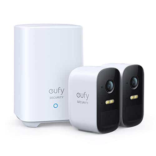 eufy Security eufyCam 2C Pro, Kabellose Überwachungskamera, Sicherheitssystem 180 Tage Akkuleistung, HomeKit Kompatibilität, 2K Auflösung, IP67 Wasserschutzklasse, Nachtsicht, 2-Cam-Set